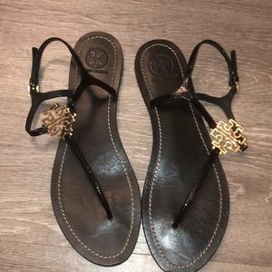 Tory Burch black sandals—-make an offer!!